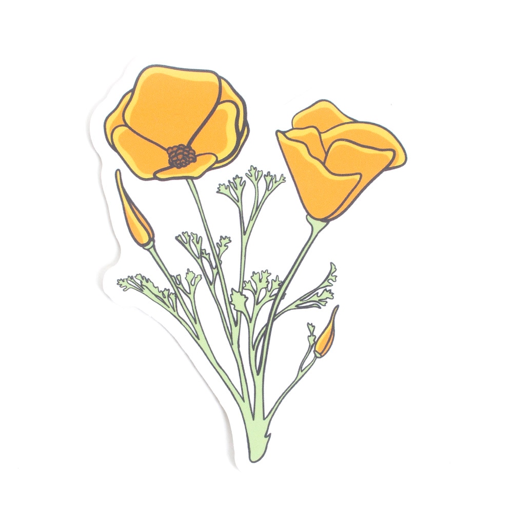 Stickers Northwest, Stickers, Art & School, 3", 521393, California Poppy